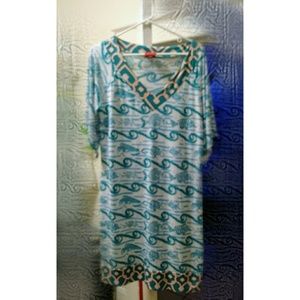 Tracy Negoshian Turquoise Swimming Fish Dre